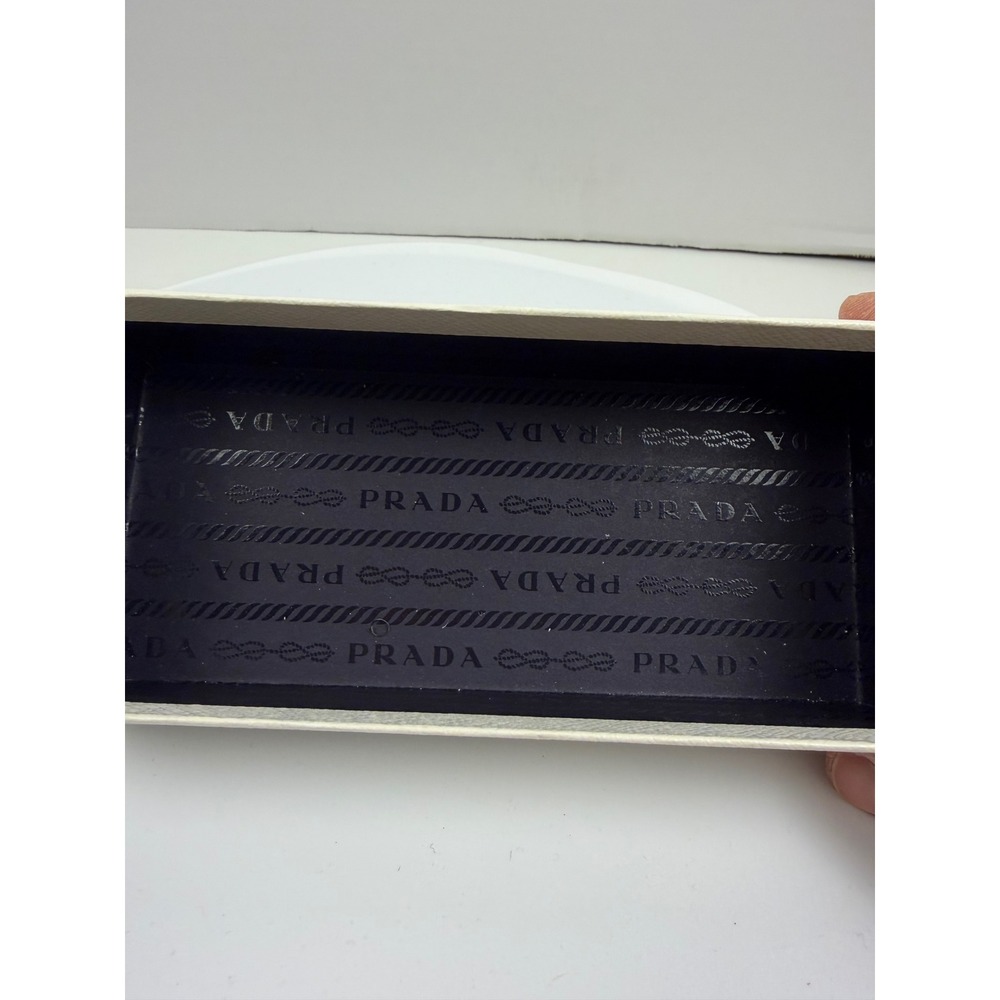 Prada SPR 21U Butterfly Sunglasses Cream Gold Rimless Made in Italy SPR21U - Picture 8 of 17
